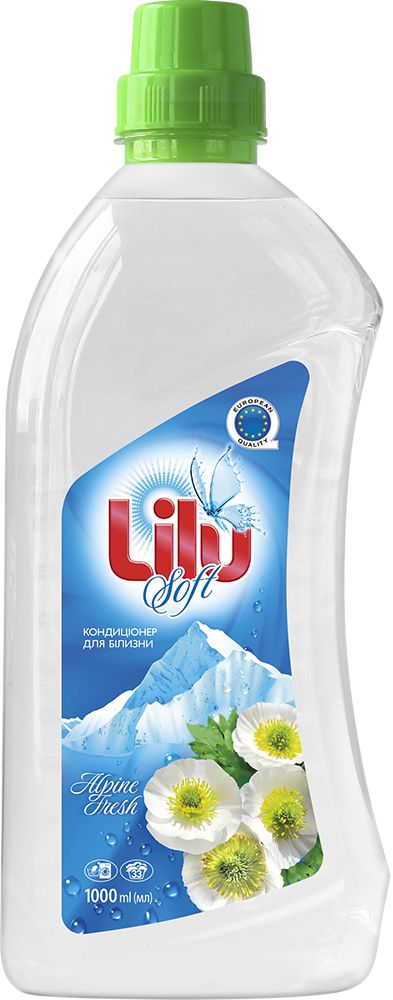 Lilu Soft Alpine Fresh Fabric Softener, 1 L