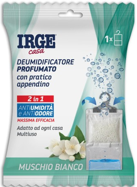 Irge White Musk Hanging 2-in-1 Odor & Moisture Absorber, 500 mL