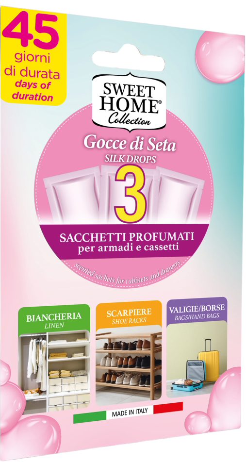 Sweet Home Gocce di Seta Wardrobe Fragrance Sheets, 3 pcs