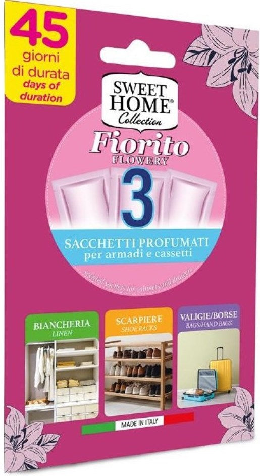 Sweet Home Fiorito Wardrobe Fragrance Sheets, 3 pcs