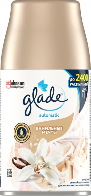 Glade Vanilla Dreams Automatic Air Freshener Refill, 269 mL