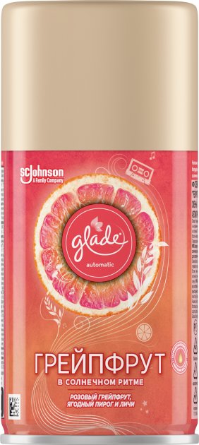 Glade Grapefruit in a Sunny Rhythm Automatic Air Freshener Refill, 269 mL