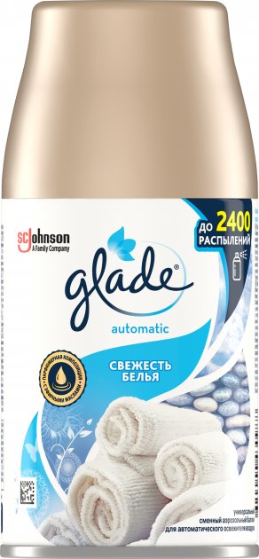 Glade Fresh Linen Automatic Air Freshener Refill, 269 mL