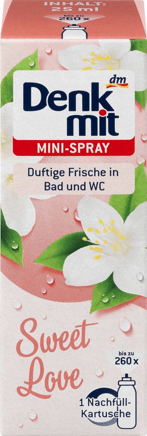 Denkmit Sweet Love Mini-Spray Air Freshener Refill, 25 mL