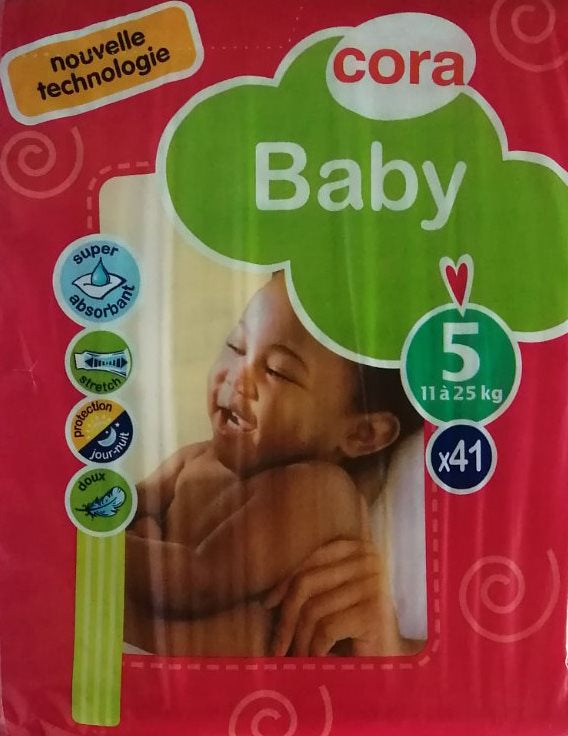 Cora Baby Size 5 Baby Diapers, 11-25 kg, 41 pcs