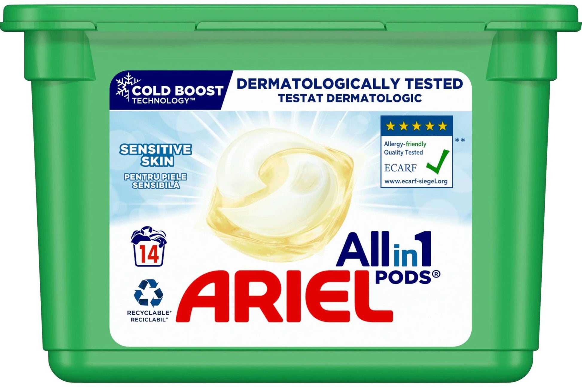 Ariel Pods Sensitive Skin Laundry Detergent Pods, 14 pcs (Price per 1 pc)