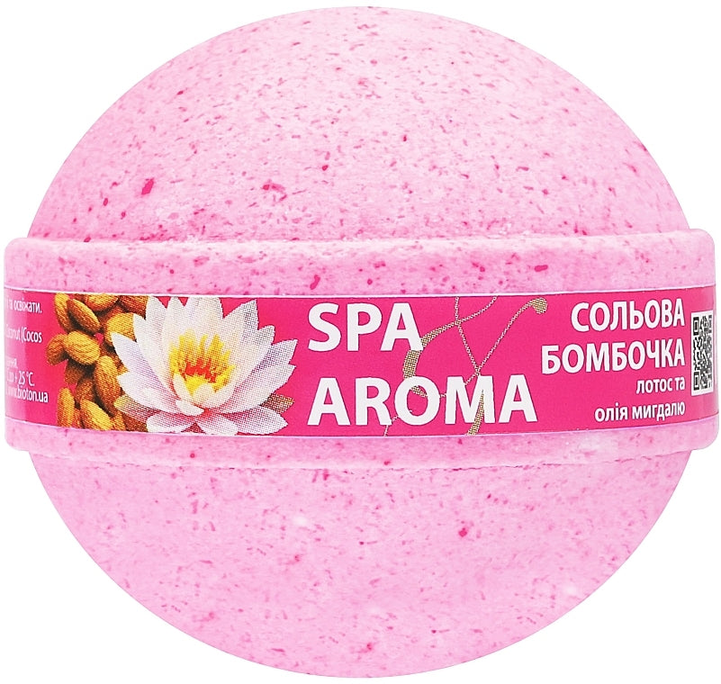 Bioton Spa & Aroma Lotus & Almond Oil Salt Bath Bomb, 75 g