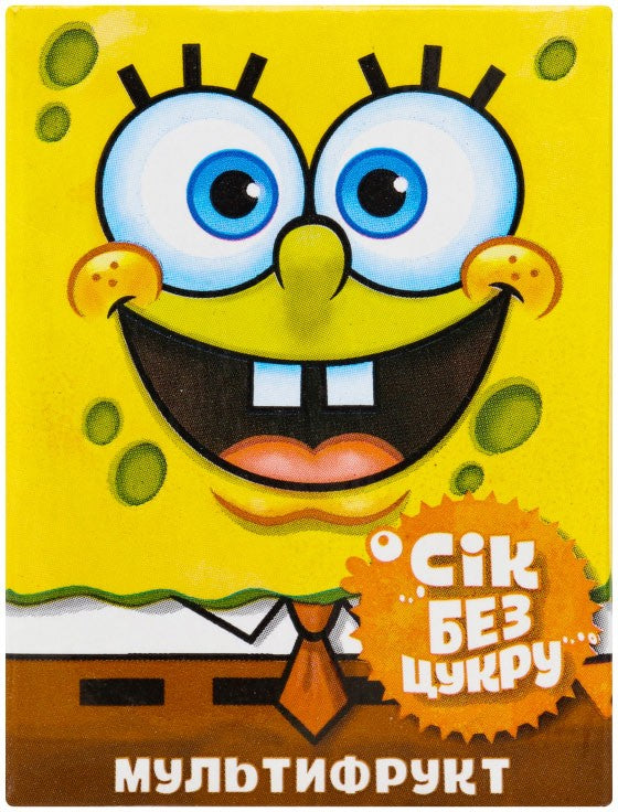 SpongeBob Multifruit No-Sugar-Added Juice, 200 mL