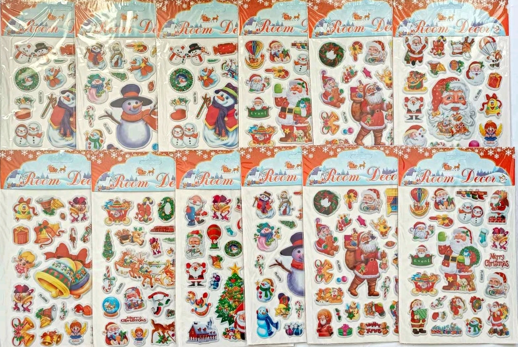 New Year 3D Decorative Sticker, Assorted, 15 x 25 cm