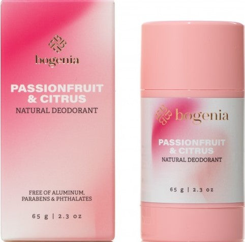 Bogenia Passionfruit & Citrus Natural Deodorant Stick, 65 g