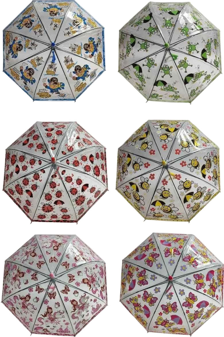 K207A Kids' Semi-Automatic Umbrella, Assorted