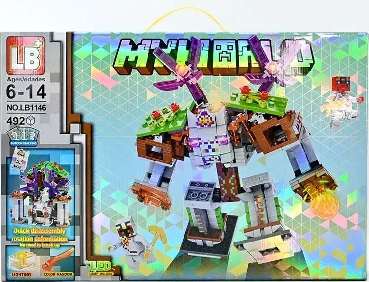 LB1146 Minecraft Building Set, 492 Pieces