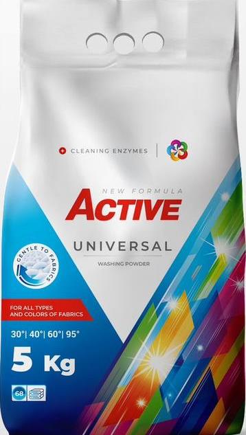 Active Universal Laundry Detergent Powder, 68 Loads, 5 kg