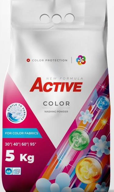 Active Color Laundry Detergent Powder, 68 Loads, 5 kg