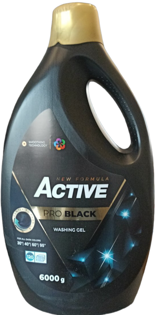 Active Pro Black Laundry Detergent Gel, 120 Loads, 6 kg
