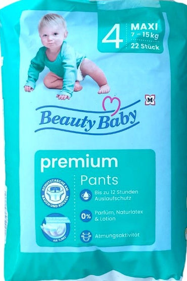 Beauty Baby Premium 4 Baby Pull-Up Diaper Pants, 7-15 kg, 22 pcs - Image 2