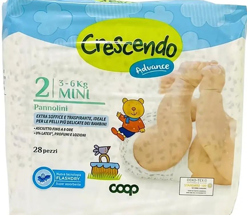 Crescendo 2 Baby Diapers, 3-6 kg, 28 pcs