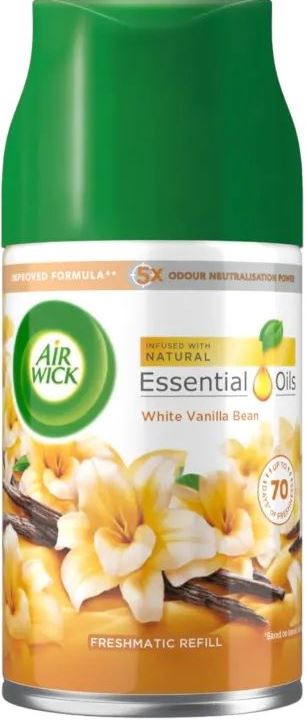 Air Wick White Vanilla Bean Air Freshener Refill, 250 mL