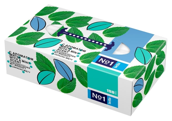 Bella No. 1 Mint Scent 2-Ply Multipurpose Tissues, 100 + 50 pcs