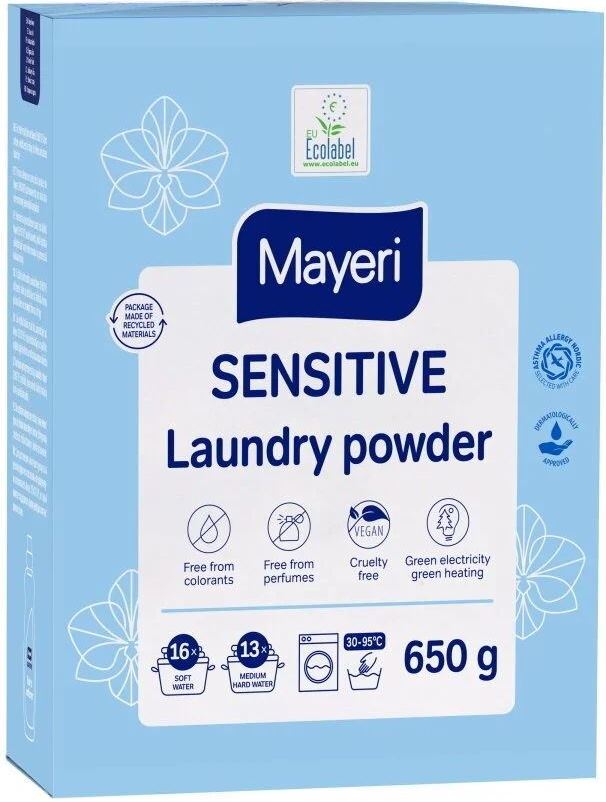 Mayeri Sensitive Universal Laundry Detergent Powder, 16 Loads, 650 g