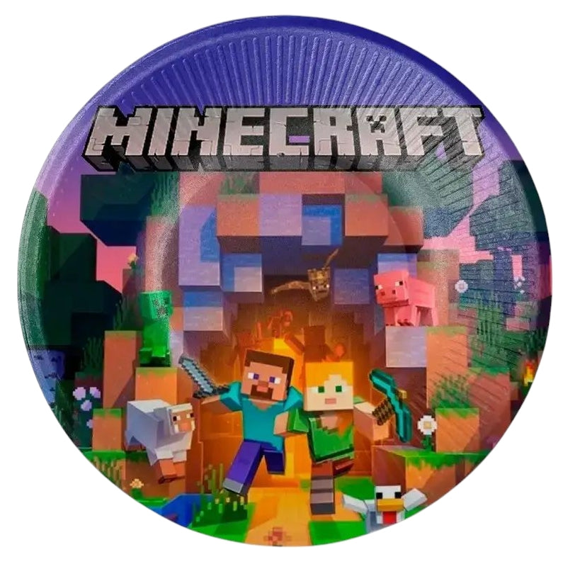 Minecraft Paper Plates, 18 cm, 10 pcs