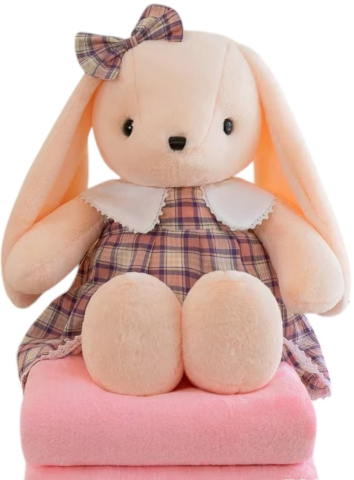 Rabbit in Dress Plush Toy with Blanket