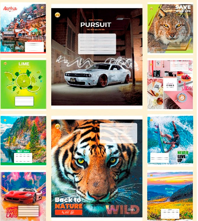 Tetrada Grid Notebook, 24 Sheets, Assorted - Image 4