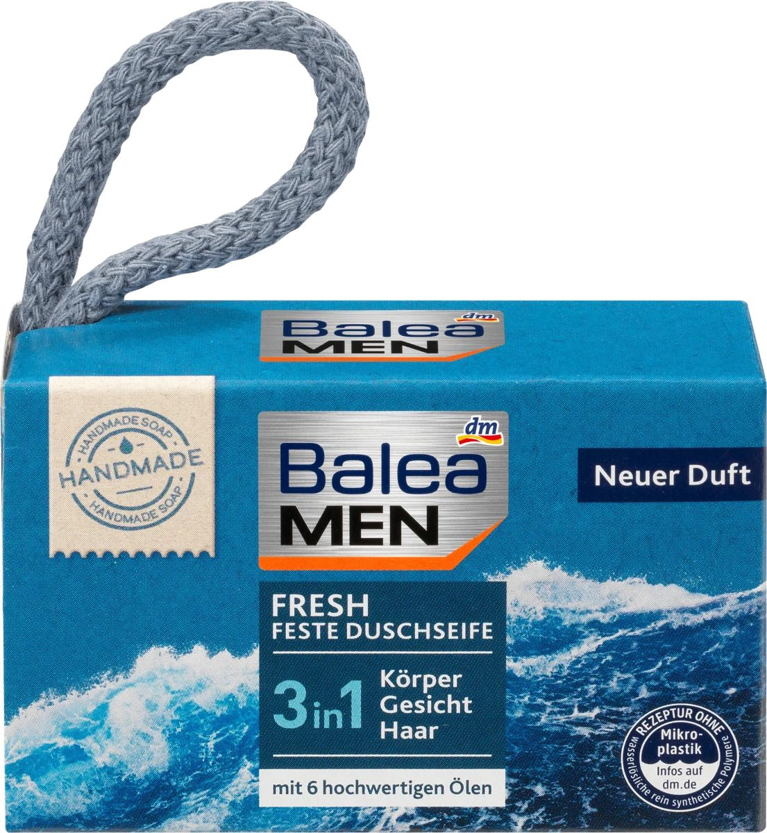 Balea Men Fresh 3-in-1 Solid Shower Bar, 100 g