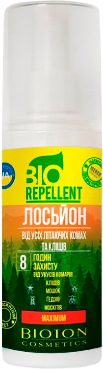 Bioton Cosmetics Bio Repellent 8-Hour Insect Repellent Lotion, 100 mL