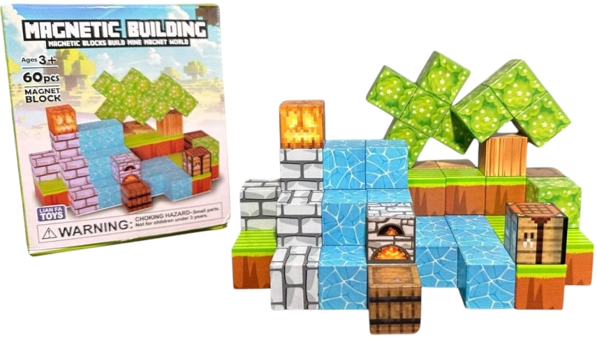 K058 Magnetic Building Set, 60 Pieces, 10.5 x 12.5 x 2 cm