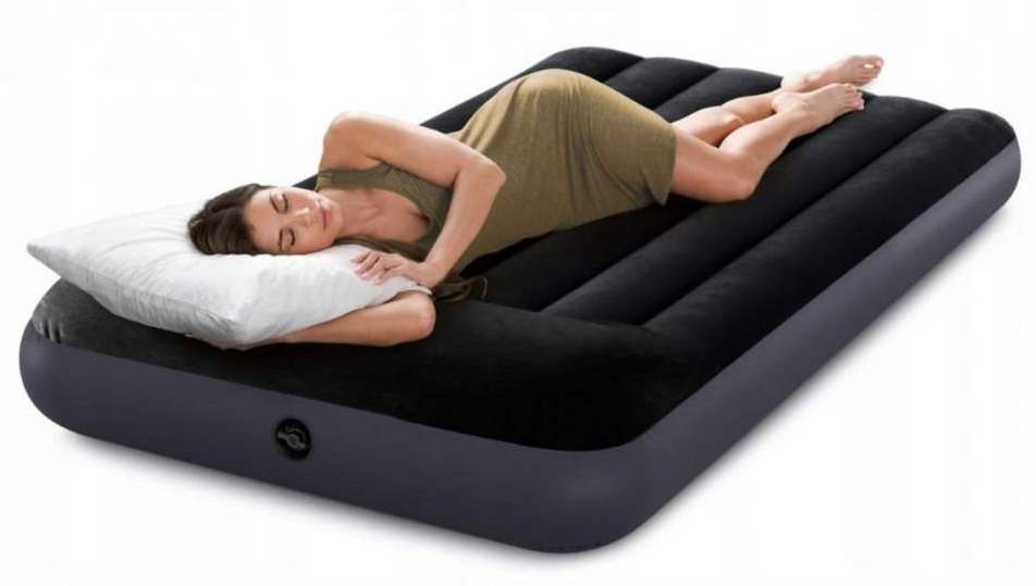 Intex 64141 Single Inflatable Air Mattress with Headrest, 99 x 191 x 25 cm - Image 4