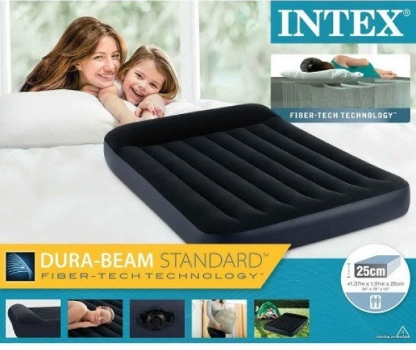Intex 64142 Three-Quarter Inflatable Air Mattress with Headrest, 137 x 191 x 25 cm