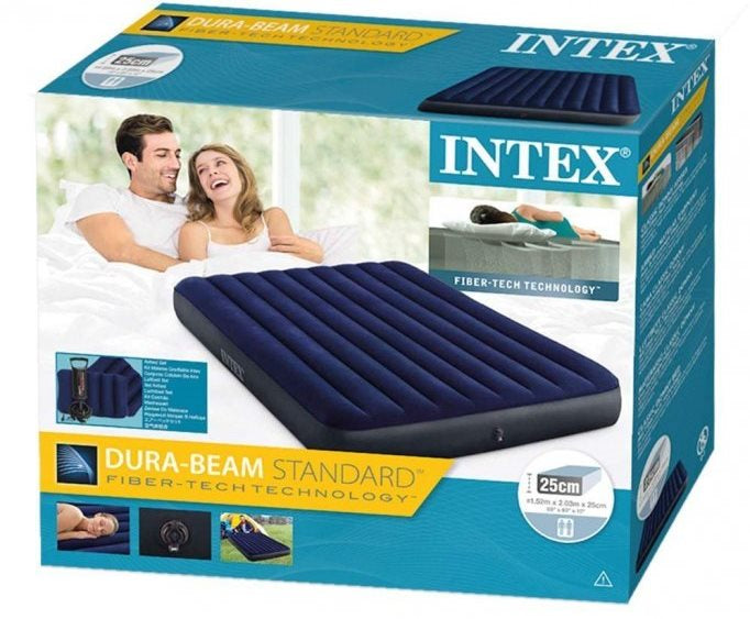 Intex 64765 Double Inflatable Air Mattress, 152 x 203 x 25 cm