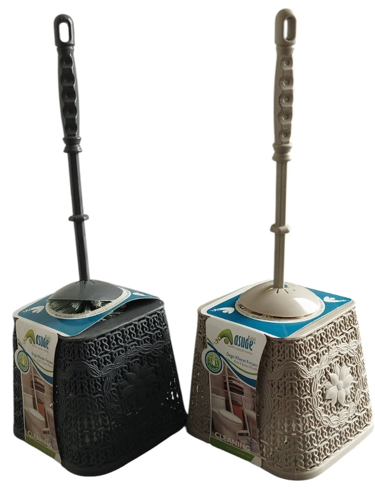 Asude Plastik ASD032 Knit-Design Toilet Brush Set - Image 3