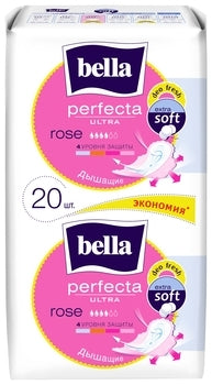Bella Perfecta Ultra Rose Deo Fresh Sanitary Pads, 10 + 10 pcs