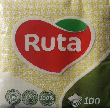 Ruta Yellow Table Napkins, 100 sheets - Image 2