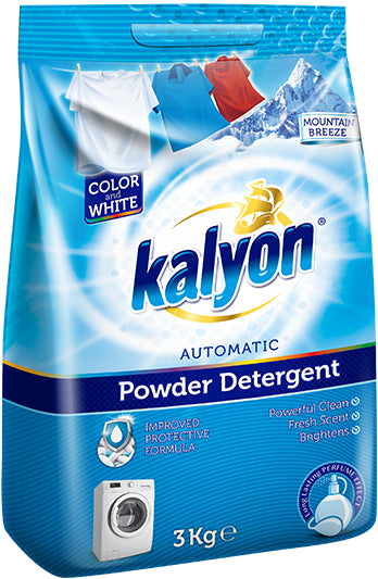 Kalyon Mountain Breeze Laundry Detergent Powder, 30 Loads, 3 kg