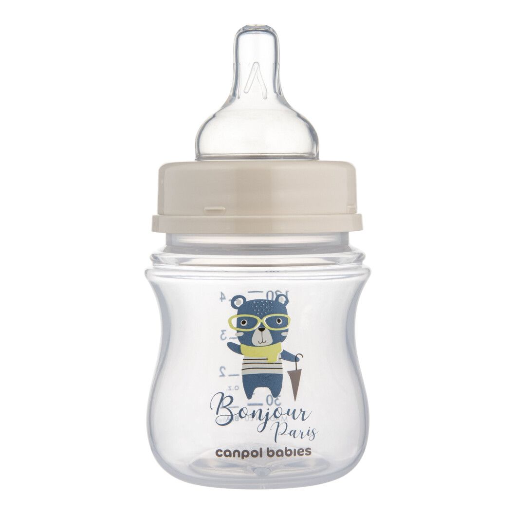 Canpol Babies 35/231 Blue EasyStart Bonjour Paris Wide-Neck Anti-Colic Baby Bottle, 120 mL - Image 2