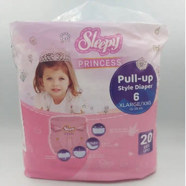Sleepy Princess Size 6 Baby Pull-Up Diaper Pants, 15-25 kg, 20 pcs - Image 2