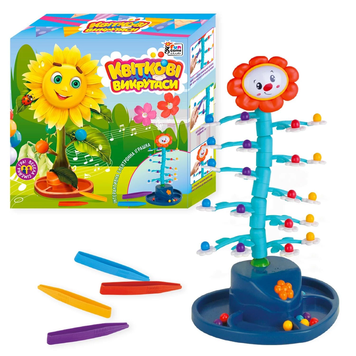 4 Fun Game Club Floral Twists 70290 Musical Rotating Board Game