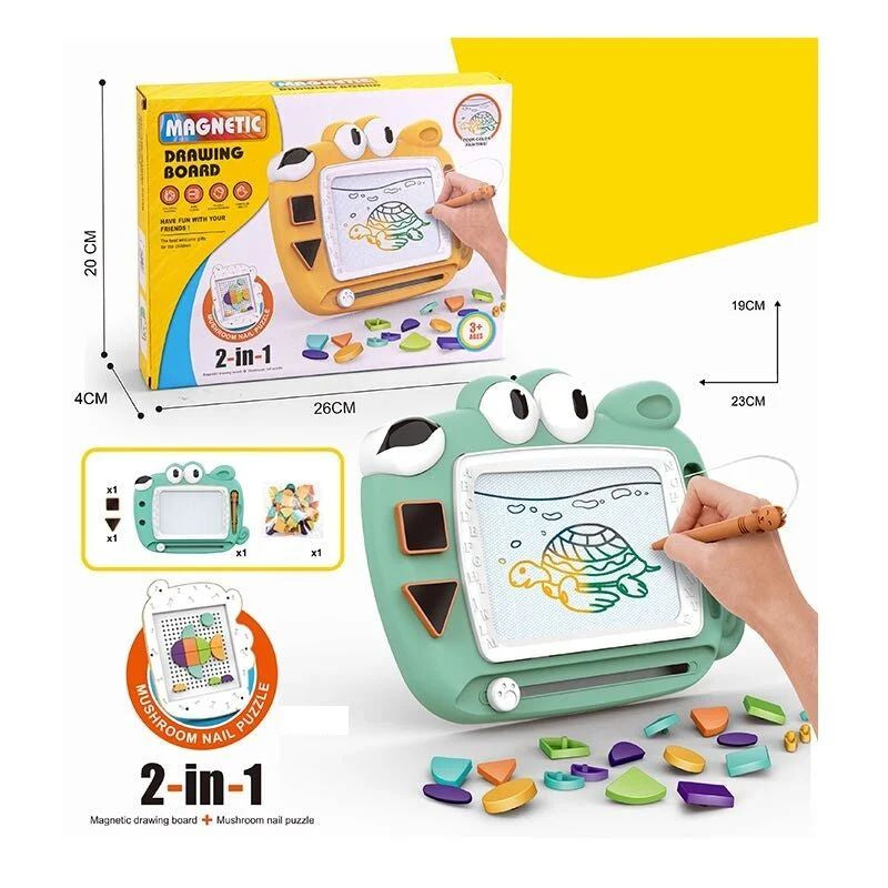 XZ-1070 A 2-in-1 Magnetic Drawing Board & Mosaic Puzzle