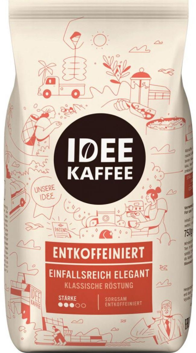 Idee Kaffee Caffeine-Free Coffee Beans, 750 g