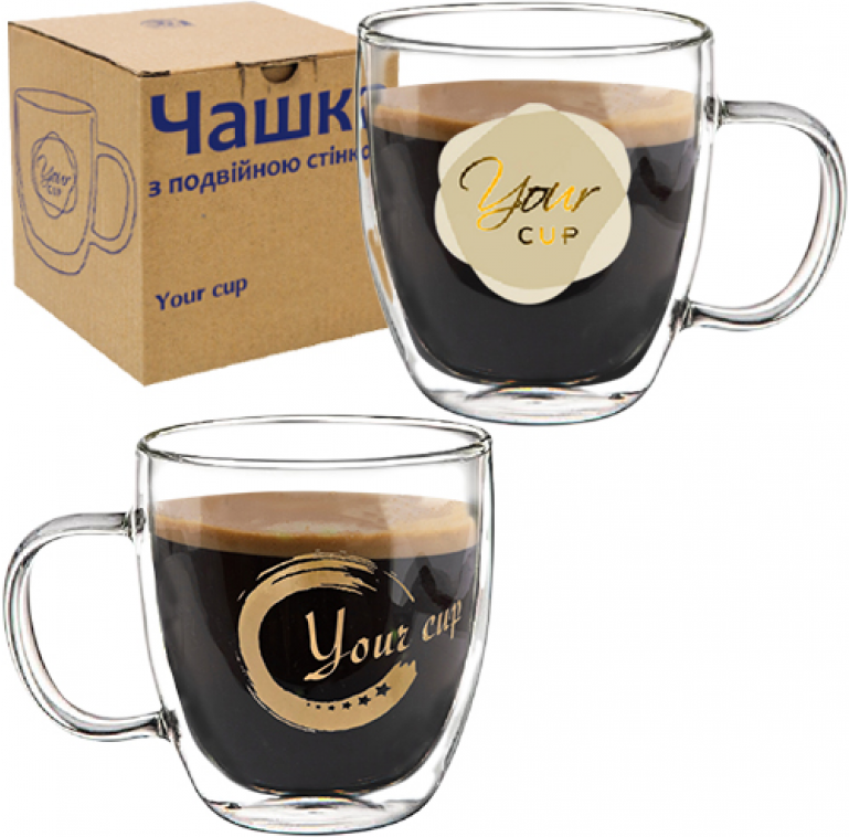 S&T 202-25 Your Cup Double-Wall Cup, 600 mL