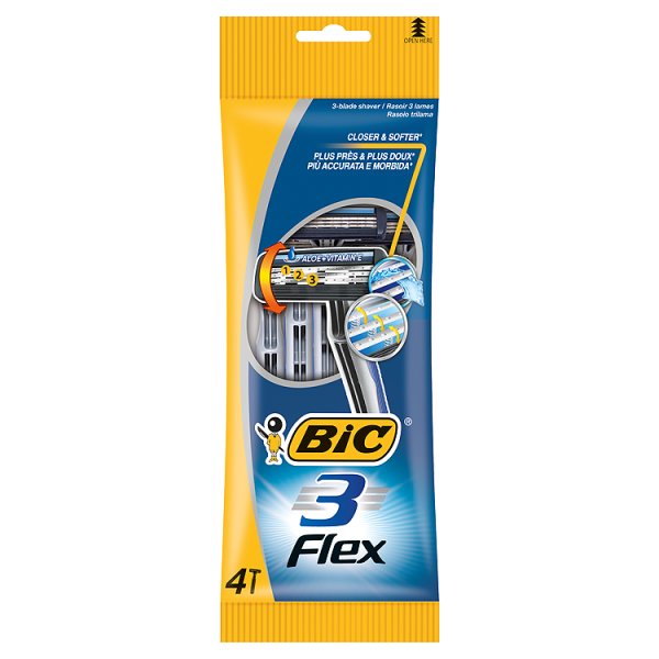 BIC Flex Triple-Blade Razors, 4 pcs