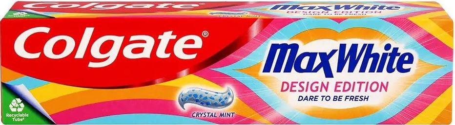 Colgate Max White Design Edition Crystal Mint Toothpaste, 100 mL