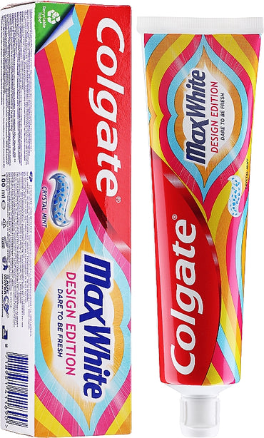 Colgate Max White Design Edition Crystal Mint Toothpaste, 100 mL - Image 2