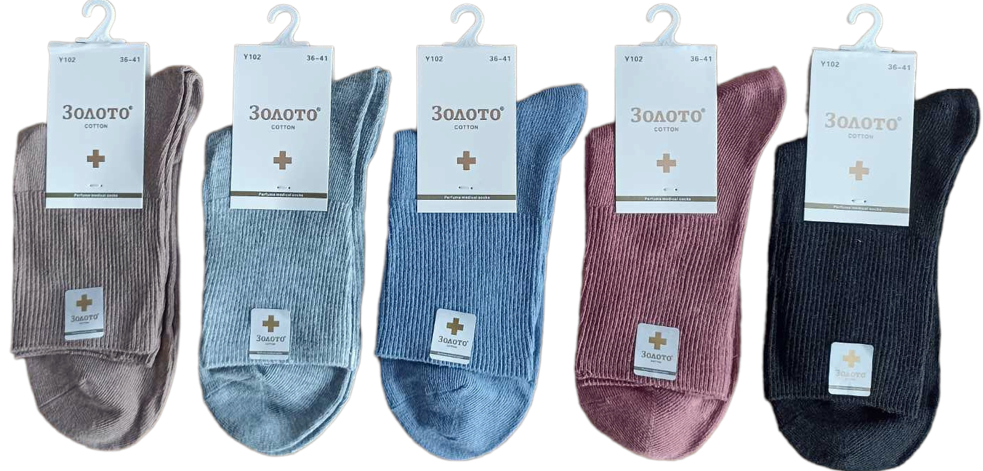 Zoloto Y102 Women's Crew Socks, Size 36-41 - Image 2