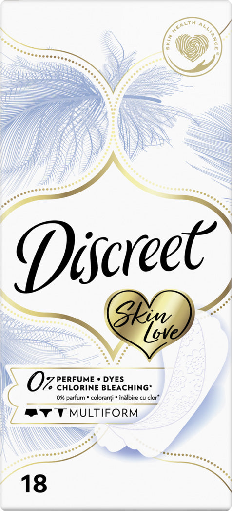 Discreet Skin Love Multiform Panty Liners, 18 pcs