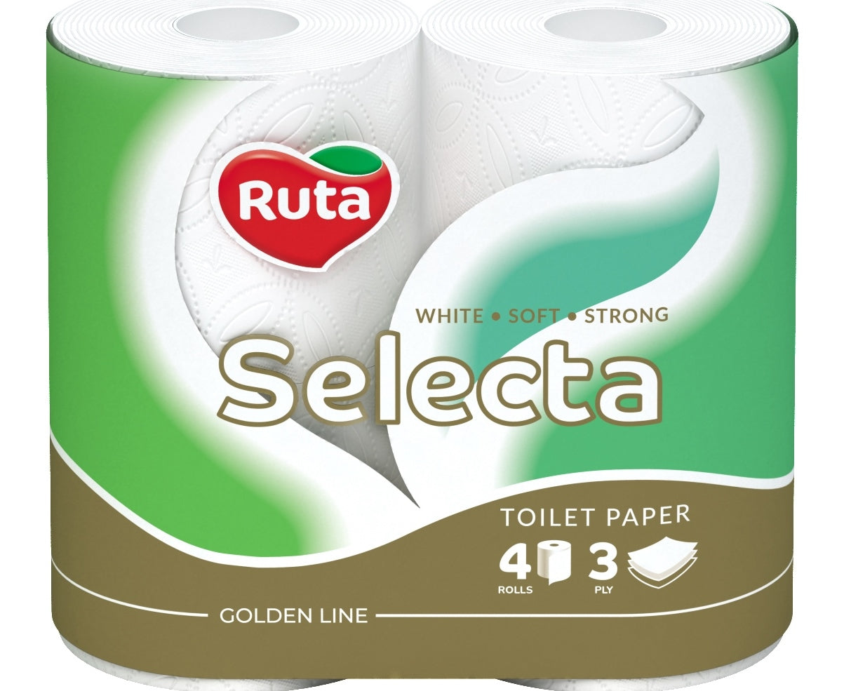 Ruta Selecta 3-Ply Toilet Paper, 4 Rolls