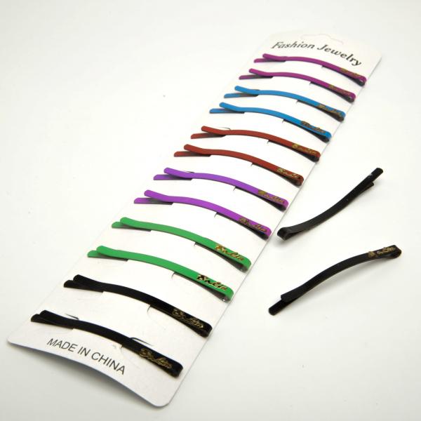 Kids' Bobby Pin with Text 6-3484/6-3485, 6.5 x 0.4 cm (Price per 1 pc)